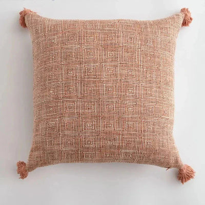 Soulety - Housse de Coussin Décorative avec Franges en Lin - Soulety