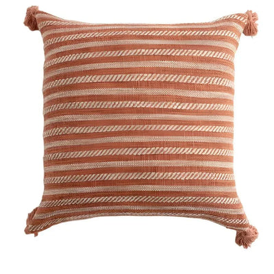 Soulety - Housse de Coussin Décorative avec Franges en Lin - Soulety